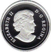 25 Cents - Elizabeth II Peregrine Falcon; silver proof obverse image