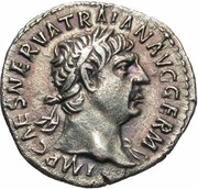 Denarius - Trajan P M TR P COS IIII P P; Victory obverse image