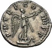 Denarius - Trajan P M TR P COS IIII P P; Victory, Rome, 101-102 reverse image