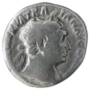 Denarius - Trajan P M TR P COS IIII P P; Victory obverse image