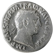 Denarius - Trajan P M TR P COS IIII P P; Victory obverse image