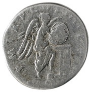 Denarius - Trajan P M TR P COS IIII P P; Victory, Rome, 101-102 reverse image