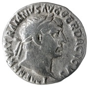 Denarius - Trajan P M TR P COS V P P; Mars obverse image
