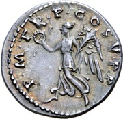 Denarius - Trajan P M TR P COS V P P; Victory, Rome, 103-111 reverse image