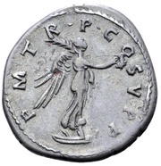 Denarius - Trajan P M TR P COS V P P; Victory, Rome, 103-111 reverse image