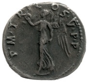 Denarius - Trajan P M TR P COS V P P; Victory, Rome, 103-111 reverse image