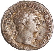 Denarius - Trajan P M TR P COS V P P; Victory obverse image