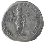 Denarius - Trajan COS V P P S P Q R OPTIMO PRINC AET AVG; Aeternitas, Rome, 103-111 reverse image