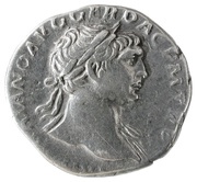 Denarius - Trajan COS V P P S P Q R OPTIMO PRINC DAC CAP obverse image