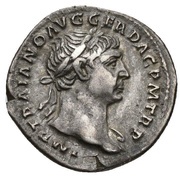 Denarius - Trajan COS V P P S P Q R OPTIMO PRINC DANVVIVS; Danuvius obverse image