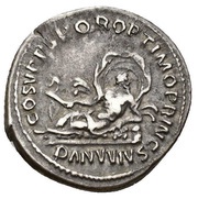 Denarius - Trajan COS V P P S P Q R OPTIMO PRINC DANVVIVS; Danuvius, Rome, 103-111 reverse image