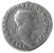 Denarius - Trajan COS V P P S P Q R OPTIMO PRINC PAX; Pax obverse image