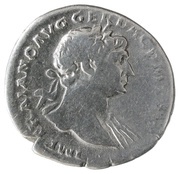 Denarius - Trajan COS V P P S P Q R OPTIMO PRINC PIET; Pietas obverse image