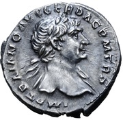 Denarius - Trajan COS V P P S P Q R OPTIMO PRINC VESTA; Vesta obverse image