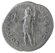Denarius - Trajan COS V P P S P Q R OPTIMO PRINC; Roma and Victory, Rome, 103-111 reverse image