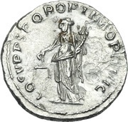 Denarius - Trajan COS V P P S P Q R OPTIMO PRINC; Aequitas, Rome, 103-111 reverse image