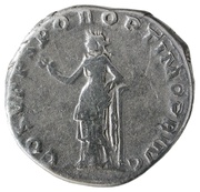 Denarius - Trajan COS V P P S P Q R OPTIMO PRINC; Felicitas, Rome, 103-111 reverse image