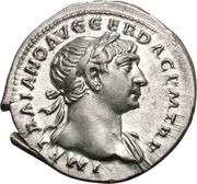 Denarius - Trajan COS V P P S P Q R OPTIMO PRINC; Fortuna obverse image
