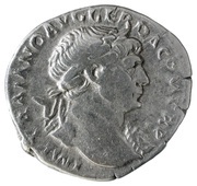 Denarius - Trajan COS V P P S P Q R OPTIMO PRINC; Pax obverse image