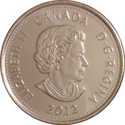 25 Cents - Elizabeth II Tecumseh; colored obverse image