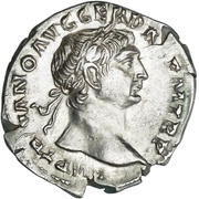 Denarius - Trajan COS V P P S P Q R OPTIMO PRINC; Victory obverse image