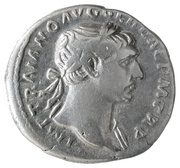 Denarius - Trajan COS V P P S P Q R OPTIMO PRINC obverse image