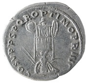 Denarius - Trajan COS V P P S P Q R OPTIMO PRINC, Rome, 103-111 reverse image