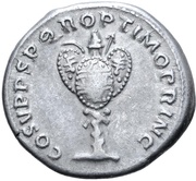 Denarius - Trajan COS V P P S P Q R OPTIMO PRINC, Rome, 103-111 reverse image