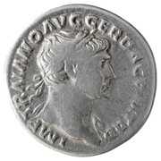 Denarius - Trajan COS V P P S P Q R OPTIMO PRINC obverse image