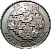 25 Cents - Elizabeth II Ô Canada, Canada, 2012 reverse image