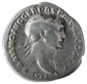 Denarius - Trajan S P Q R OPTIMO PRINCIPI; Mars obverse image
