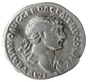 Denarius - Trajan S P Q R OPTIMO PRINCIPI; Abundantia obverse image