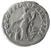 Denarius - Trajan S P Q R OPTIMO PRINCIPI; Abundantia, Rome, 103-111 reverse image