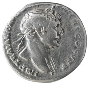 Denarius - Trajan S P Q R OPTIMO PRINCIPI; Abundantia obverse image