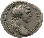 Denarius - Trajan S P Q R OPTIMO PRINCIPI; Aequitas obverse image