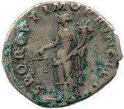 Denarius - Trajan S P Q R OPTIMO PRINCIPI; Aequitas, Rome, 103-111 reverse image