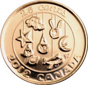 25 Cents - Elizabeth II Baby Gift, Canada, 2012 reverse image