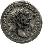 Denarius - Trajan S P Q R OPTIMO PRINCIPI; Felicitas obverse image