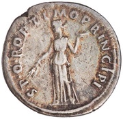 Denarius - Trajan S P Q R OPTIMO PRINCIPI; Fides, Rome, 103-111 reverse image