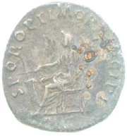 Denarius - Trajan S P Q R OPTIMO PRINCIPI; Fortuna, Rome, 103-111 reverse image