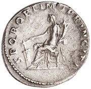 Denarius - Trajan S P Q R OPTIMO PRINCIPI; Fortuna, Rome, 103-111 reverse image