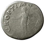 Denarius - Trajan S P Q R OPTIMO PRINCIPI; Genius, Rome, 103-111 reverse image