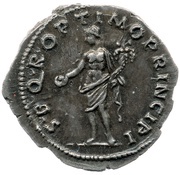 Denarius - Trajan S P Q R OPTIMO PRINCIPI; Genius, Rome, 103-111 reverse image