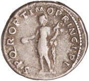 Denarius - Trajan S P Q R OPTIMO PRINCIPI; Genius, Rome, 103-111 reverse image