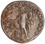 Denarius - Trajan S P Q R OPTIMO PRINCIPI; Genius, Rome, 103-111 reverse image