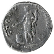 Denarius - Trajan S P Q R OPTIMO PRINCIPI; Genius, Rome, 103-111 reverse image
