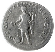 Denarius - Trajan S P Q R OPTIMO PRINCIPI; Genius, Rome, 103-111 reverse image