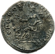 Denarius - Trajan S P Q R OPTIMO PRINCIPI; Pax, Rome, 103-111 reverse image
