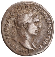 Denarius - Trajan S P Q R OPTIMO PRINCIPI; Pax obverse image