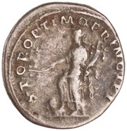 Denarius - Trajan S P Q R OPTIMO PRINCIPI; Pax, Rome, 103-111 reverse image